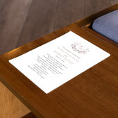 Blush Roze Aangepaste Monogram Trouwprogramma