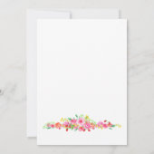 Blush roze aardbeien en pioen Vrijgezellenfeest Kaart (Achterkant)