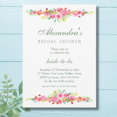 Blush roze aardbeien en pioen Vrijgezellenfeest Kaart