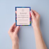 Blush roze abstract modern bloemig flyer (Hand)