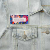 Blush roze abstract modern bloemig naamplaatje (In situ)