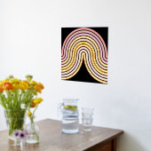 Blush roze Abstracte golflengte Kunstpatroongoud Folie Afdrukken (Laag (Keuken))