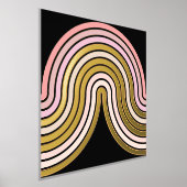 Blush roze Abstracte golflengte Kunstpatroongoud Folie Afdrukken (Laagn)