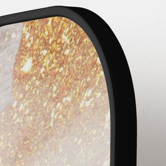 Blush roze abstracte vormen pickleball paddle (Links Detail)