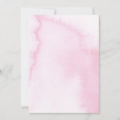 *~* Blush roze Abstracte Waterverf Moderne bruilof Kaart (Achterkant)