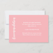 Blush Roze Accommodatie Behuizing Kaart (Voorkant)