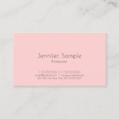 Blush roze achtergrond Moderne eenvoudige Sjabloon Visitekaartje (Voorkant)