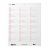 Blush Roze Adresetiketten voor schrijfmachines voo Etiket (Full Sheet)