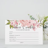 Blush roze advies goed wust bruiloft briefpapier (Staand voorkant)