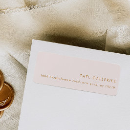 Blush Roze afbeelding Modern minimalistisch terugk Etiket