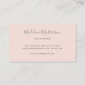 Blush Roze afbeelding moderne monogram handtekenin Visitekaartje (Achterkant)