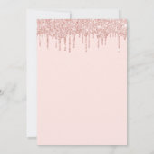 Blush roze afstudeerfeest roos gouden meisje kaart (Achterkant)