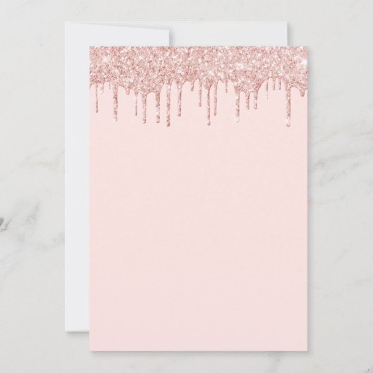 Blush roze afstudeerfeest roos gouden meisje kaart (Achterkant)