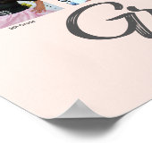 Blush Roze Afstuderen K-12 Fotocollage Script Poster (Hoek)