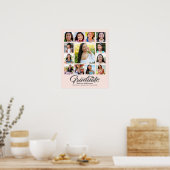 Blush Roze Afstuderen K-12 Fotocollage Script Poster (Keuken)