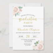 Blush Roze Afstuderen Kaart (Voorkant)