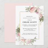 Blush Roze Afstuderen Kaart (Voorkant / Achterkant)