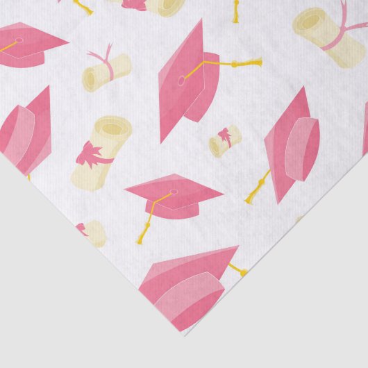 Blush Roze Afstuderen Thema Tissuepapier (Detail)