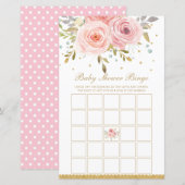 Blush Roze afwerking voor Baby shower activiteit (Voorkant / Achterkant)