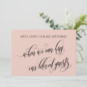 Blush roze als we je kunnen knuffelen uitgestelde  kaart (Staand voorkant)