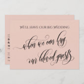 Blush roze als we je kunnen knuffelen uitgestelde  kaart (Voorkant / Achterkant)