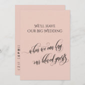 Blush roze als we je kunnen knuffelen uitgestelde  kaart (Voorkant / Achterkant)