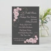 Blush roze anemonies en leisteen Vrijgezellenfeest Kaart (Staand voorkant)