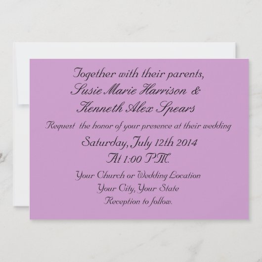 Blush roze anjers kaart (Achterkant)