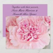 Blush roze anjers kaart (Voorkant / Achterkant)