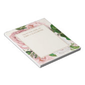 Blush Roze Antiek Floral Cream uit bureau van Notitieblok (Schuin)