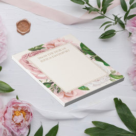 Blush Roze Antiek Floral Cream uit bureau van Notitieblok