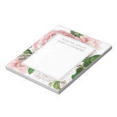 Blush Roze Antiek Floral uit bureau van Notitieblok (Linkerzijde)