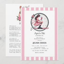 Blush Roze Après Ski Meisjesuitje Weekend Kaart