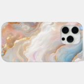 Blush Roze Aqua Blauw Goud Wit Marmer Art Patroon Case-Mate iPhone Case (Achterkant (horizontaal))