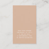 Blush Roze Arch Business Earling Display Card Visitekaartje (Achterkant)