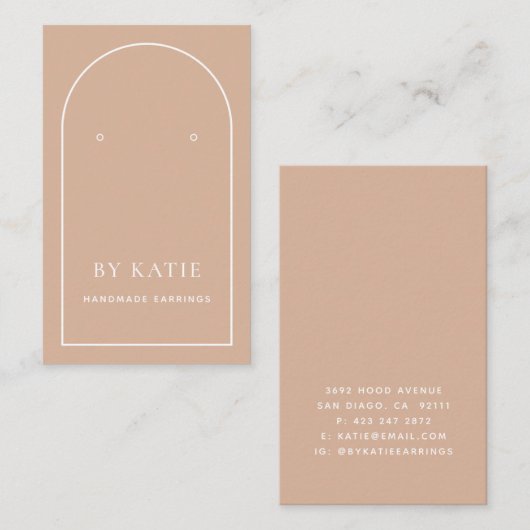 Blush Roze Arch Business Earling Display Card Visitekaartje (Voorkant / Achterkant)