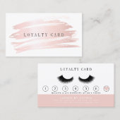 Blush roze as Brow Makeup Artist Klantenkaartje (Voorkant / Achterkant)