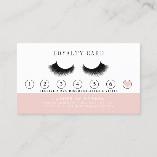 Blush roze as Brow Makeup Artist Klantenkaartje (Achterkant)