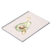 Blush Roze Avocado Hart Lepel  Notitieboek (Linkerzijde)