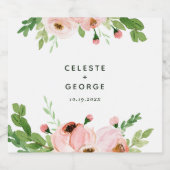 Blush roze baardbruiloft sparkling wijnetiket (Enkel label)