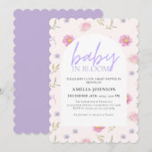 Blush Roze Baby in bloei bloesem baby shower Kaart (Voorkant / Achterkant)