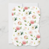 Blush roze Baby in Bloom Floral Baby shower Kaart (Achterkant)