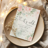 Blush roze Baby is koud buiten baby shower Kaart