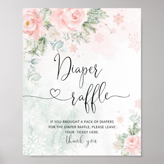 Blush roze Baby is koud buiten het luiervak Poster (Voorkant)