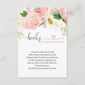 Blush roze baby shower boek aanvraag en blush roze informatiekaartje (Voorkant)