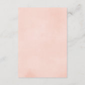 Blush roze baby shower boek aanvraag en blush roze informatiekaartje (Achterkant)