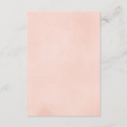 Blush roze baby shower boek aanvraag en blush roze informatiekaartje (Achterkant)