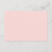 Blush roze baby shower boeken voor baby informatiekaartje (Achterkant)
