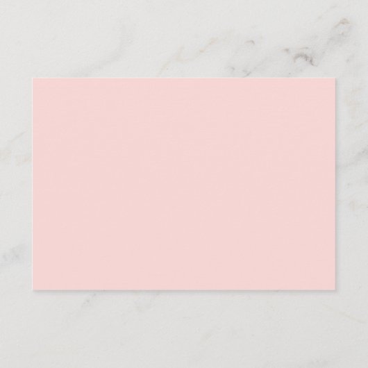 Blush roze baby shower boeken voor baby informatiekaartje (Achterkant)