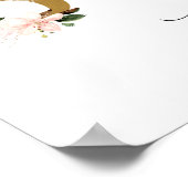 Blush roze baby shower burlap welkomstteken poster (Hoek)